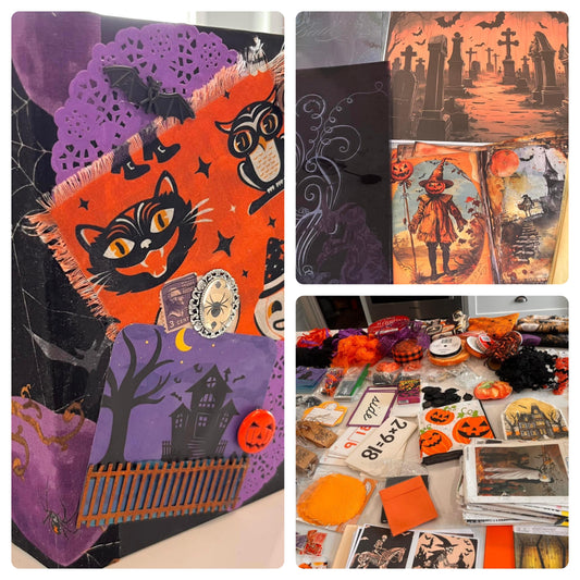 Halloween junk journal class kit