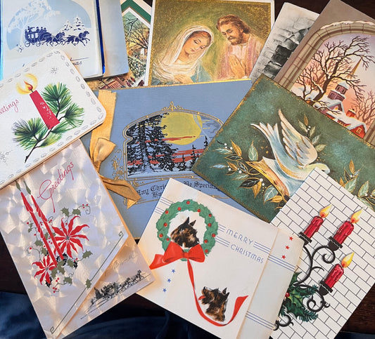 Vintage Christmas card pack
